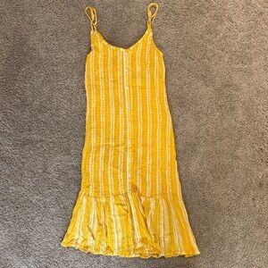 Aqua Sunlit Yellow Midi Dress